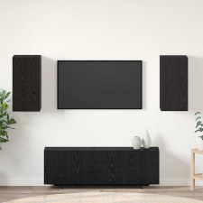 vidaXL Tárolós fali TV szekrény 2 pcs Musta tammi Faanyag bútor