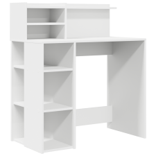 vidaXL Tárolós íróasztal Fehér 90x48x101.5 cm Mérnökileg megmunkált fa (869522) íróasztal