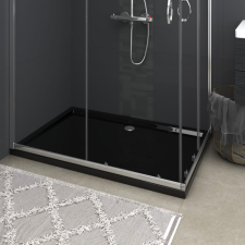 vidaXL téglalap alakú fekete ABS zuhanytálca 80 x 120 cm kád, zuhanykabin