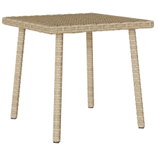 vidaXL téglalap bézs polyrattan kerti dohányzóasztal 40x40x37cm kerti bútor