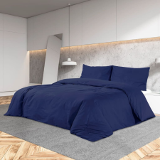 vidaXL tengerészkék pamut ágyneműhuzat-garnitúra 140 x 200 cm lakástextília