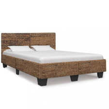 vidaXL Természetes rattan ágykeret 160 x 200 cm ágy és ágykellék