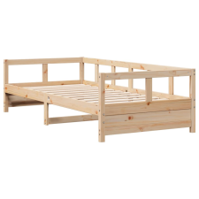 vidaXL természetes színű tömör fenyőfa kanapéágy 80 x 200 cm (854958) ágy és ágykellék