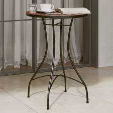 vidaXL terrakotta/fehér kerámia mozaikmintás bisztróasztal Ø50x70 cm kerti bútor