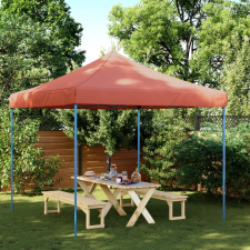 vidaXL terrakotta összecsukható felugró rendezvénysátor 292x292x315 cm kerti bútor