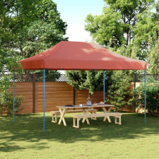 vidaXL terrakotta összecsukható felugró rendezvénysátor 440x292x315 cm kerti bútor