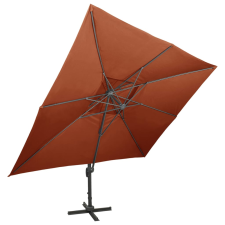 vidaXL terrakotta színű dupla tetejű konzolos napernyő 400 x 300 cm (312383) kerti bútor