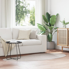 vidaXL Területszőnyeg Homok 100x200 cm Poliészter Csúszásmentes lakástextília