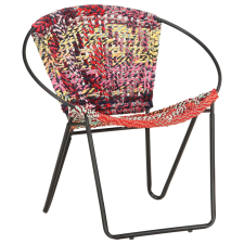 vidaXL többszínű kör alakú Chindi szövet szék bútor
