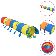 vidaXL többszínű poliészter gyerek-játszóalagút 250 labdával 245 cm játszósátor, alagút