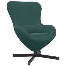 vidaXL Tojásfotel Sötétzöld Velúrral (42002758) bútor