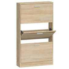 vidaXL tölgyszínű szerelt fa cipősszekrény 59x17x108 cm (342527) bútor