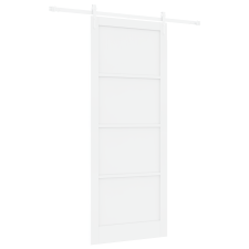 vidaXL Tolóajtó Hardver Készlettel Fehér 93x232 cm Szilárd Fa Fenyő (3333715) építőanyag