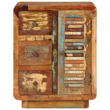 vidaXL tömör 3-fiókos újrahasznosított fa tálalószekrény 55x30x70 cm (352026) bútor