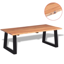vidaXL tömör akácfa dohányzóasztal 110 x 60 40 cm bútor
