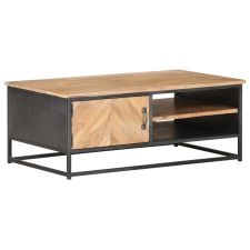 vidaXL tömör akácfa dohányzóasztal 90 x 50 x 35 cm bútor