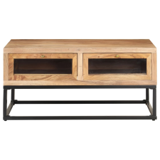 vidaXL tömör akácfa dohányzóasztal 90 x 60 x 40 cm  (323506) bútor