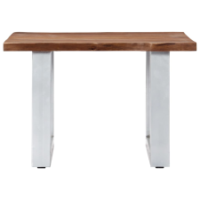 vidaXL tömör akácfa dohányzóasztal természetes szélekkel 60x60x40 cm (247826) bútor