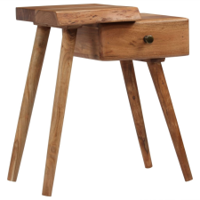 vidaXL tömör akácfa éjjeliszekrény 45 x 32 x 55 cm bútor