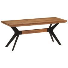 vidaXL tömör akácfa és acél étkezőpad 110x40x46 cm bútor