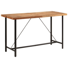 vidaXL tömör akácfa és vas bárasztal 180 x 70 x 107 cm bútor