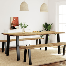 vidaXL tömör akácfa étkezőasztal 200x90x75 cm bútor