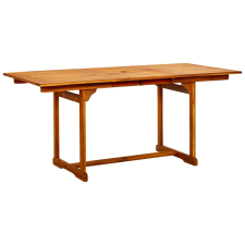 vidaXL tömör akácfa kerti étkezőasztal (120-170) x 80 x 75 cm kerti bútor
