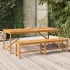 vidaXL tömör akácfa kerti étkezőasztal 200 x 90 x 74 cm