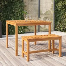 vidaXL tömör akácfa kerti étkezőasztal 90 x 90 x 74 cm kerti bútor