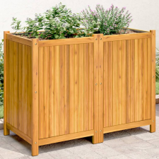 vidaXL Tömör akácfa kerti virágtartó béléssel 100 x 50 x 75 cm kerti tárolás