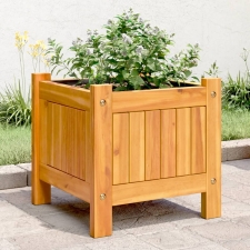 vidaXL tömör akácfa kerti virágtartó béléssel 31 x 31 x 30 cm kerti tárolás