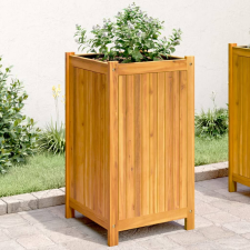 vidaXL tömör akácfa kerti virágtartó béléssel 42 x 42 x 75 cm kerti tárolás