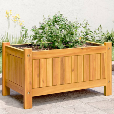 vidaXL tömör akácfa kerti virágtartó béléssel 54 x 31 x 30 cm kerti tárolás