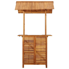 vidaXL Tömör akácfa kültéri bárasztal tetővel 122 x 106 x 217 cm kerti bútor