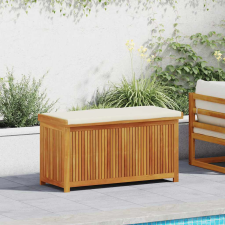 vidaXL tömör akácfa kültéri párnatartó láda 113x50x60,5 cm kerti tárolás
