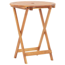 vidaXL Tömör akácfa összecsukható kerti asztal 60 x 75 cm kerti bútor