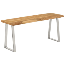 vidaXL tömör akácfa pad természetes éllel 105 cm bútor