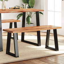 vidaXL tömör akácfa pad természetes éllel 110 cm bútor