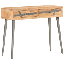 vidaXL tömör akácfa tálalóasztal 90 x 30 x 75 cm bútor