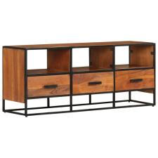 vidaXL tömör akácfa TV-szekrény 110 x 30 x 45 cm bútor