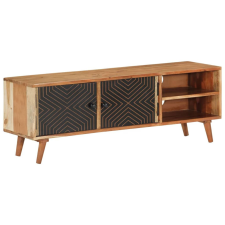vidaXL tömör akácfa TV-szekrény 112 x 30 x 40 cm bútor