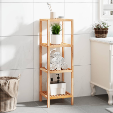 vidaXL tömör diófa fürdőszobapolc 36 x 36 x 112 cm bútor