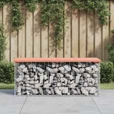 vidaXL tömör duglászfenyő gabion kerti pad 103x44x42 cm kerti bútor