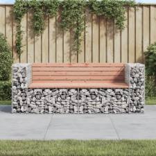 vidaXL tömör duglászfenyő gabion kerti pad 184x71x65,5 cm kerti bútor