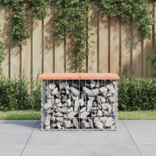 vidaXL tömör duglászfenyő gabion kerti pad 63x44x42 cm kerti bútor