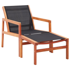 vidaXL tömör eukaliptuszfa és textilén kerti szék lábtartóval kerti bútor