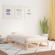 vidaXL tömör fa ágykeret 100x200 cm ágy és ágykellék