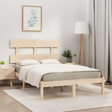vidaXL tömör fa ágykeret 120 x 190 cm (4FT Small Double) ágy és ágykellék