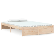 vidaXL tömör fa ágykeret 120 x 200 cm (814944) ágy és ágykellék