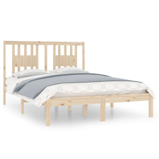 vidaXL tömör fa ágykeret 135 x 190 cm (4FT6 Double) (3104038) ágy és ágykellék